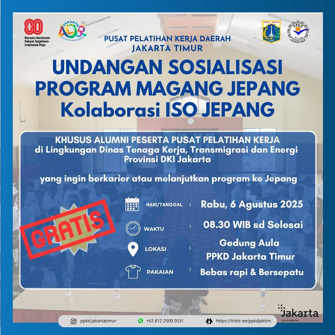 UNDANGAN SOSIALISASI PROGRAM MAGANG JEPANG – PPKD KABUPATEN WONOGIRI